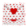 JarThenaAMCS 3Pcs Valentine' s Day Serving Trays Reusable Serving Dishes Red Heart Love Letter Platter for Wedding Party Sharing Snacks Fruits Dessert, 13 x 10 Inch