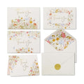 100 Floral Thank You Cards With Envelopes & Stickers - Pretty Wildflower & Gold Foil Assorted Greeting Notes pack for Wedding, Baby & Bridal Shower - Cute 4x6 Large Blank Flower Bulk Box Set