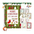 Christmas Stocking Stuffer Christmas Gift Card Book for Adults, Merry Christ-mas Gift Cards, 5x7 Color Spiral Bound Card Book- Surprises On Every Page, DIY Personalized Xmas Gifts for Family, Friends, Students