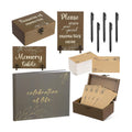 Celebration of Life Guest Book Funeral Memory Cards, White Leaf
