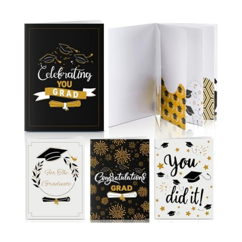 AmazingSpark 4 Set Mini Graduation Gift Card Book Class of 2026 Money Holder Envelope Booklet for Cash Congrats Grad Surprise Money Card Sleeve Book Graduate Party Gift for Senior College University