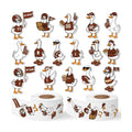 Eartim Football Goose Sticker Rolls 1000Pcs American Football Goose Sticker