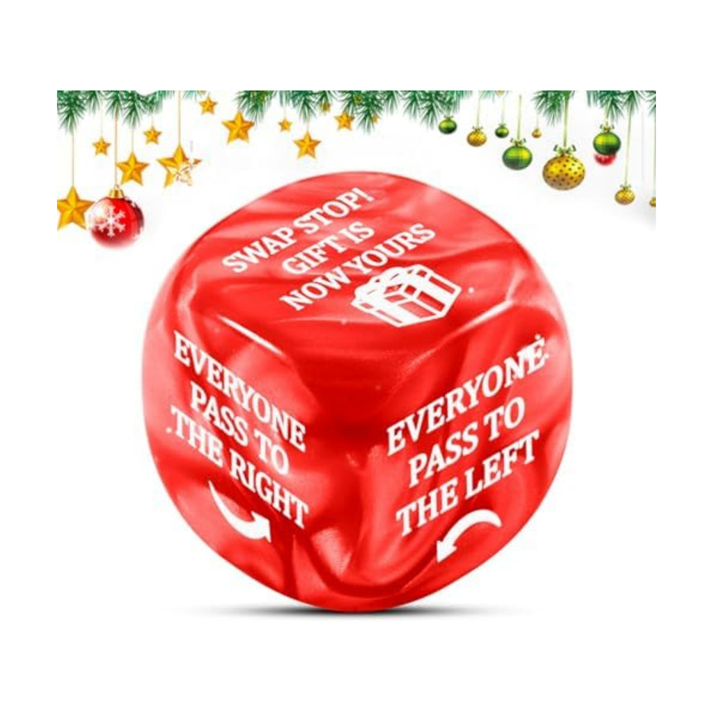 White Elephant Dices Santa Swap Gift Exchange Dice Early Christmas Exchange Gifts for Adults, Exchange Dice Games, Family Group Party Christmas Stocking Stuffers