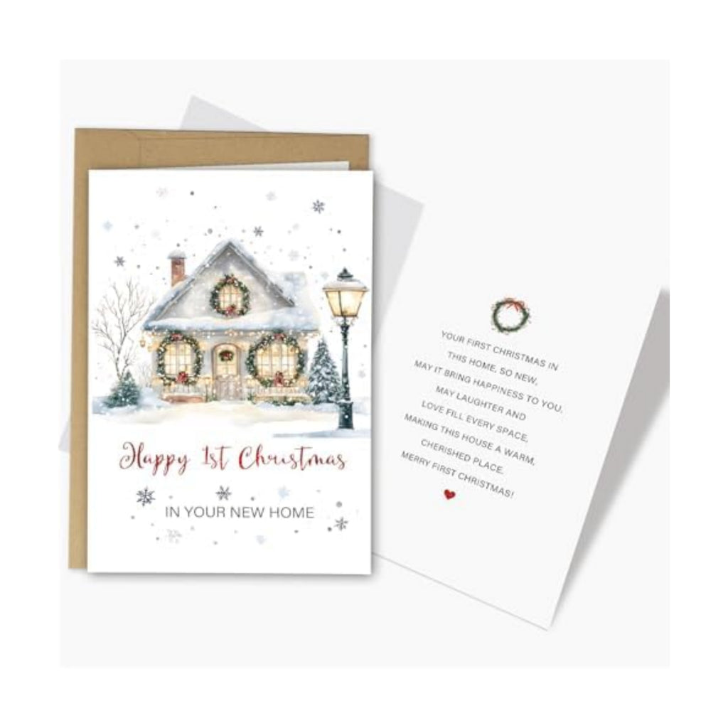 Christmas New Home Card, Funny Xmas Housewarming Gifts for Men and Women, First Christmas in Your New Home Cards, Holiday Congratulations on Your New House Cards