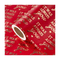 WRAPAHOLIC Valentines Day Wrapping Paper Roll - Mini Roll - 17 Inch x 16.5 Feet - Red Wrapping Paper with Gold Foil It Was Always You for Valentine's Day, Anniversary, Birthday, Wedding