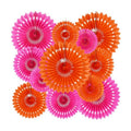 BEISHIDA Honeycomb Round Paper Fans Pink Orange Hanging Party Decoration