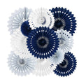 BEISHIDA Honeycomb Round Paper Fan Blue Gray White Hanging Party Decoration