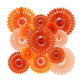 BEISHIDA Honeycomb Round Paper Fans Orange Hanging Party Decoration