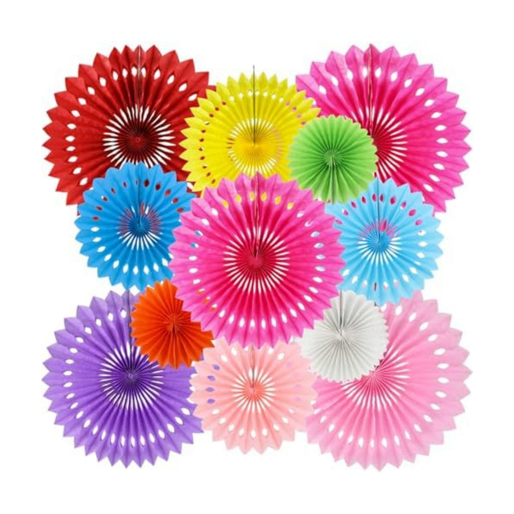 BEISHIDA Honeycomb Round Paper Fans Rainbow Hanging Party Decoration