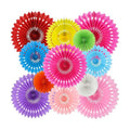 BEISHIDA Honeycomb Round Paper Fans Rainbow Hanging Party Decoration