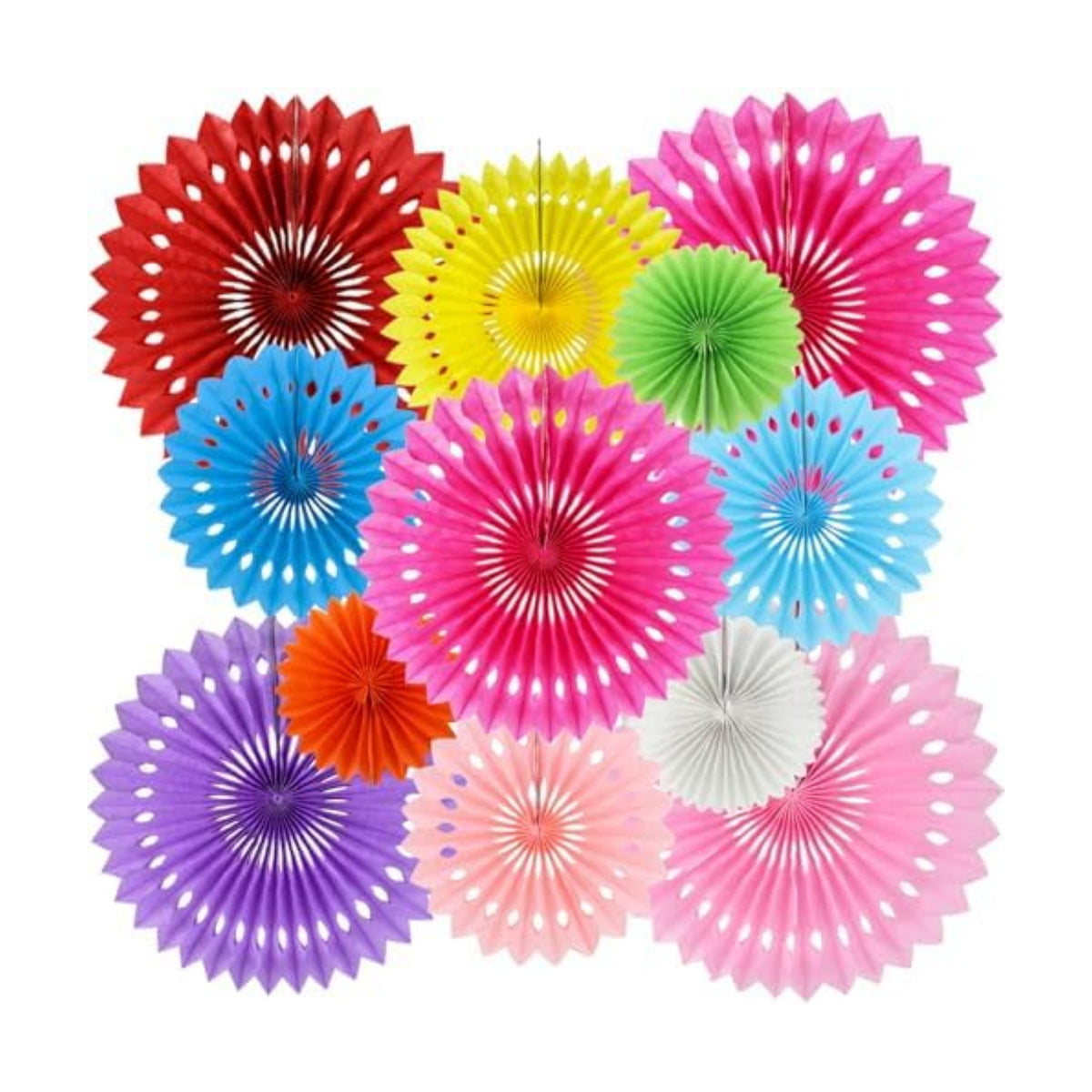 BEISHIDA Honeycomb Round Paper Fans Rainbow Hanging Party Decoration