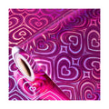 WRAPAHOLIC Heart Wrapping Paper Roll - Mini Roll - 17 Inch x 16.5 Feet - Hot Pink Heart Metallic Holographic Wrapping Paper for Valentines Day, Birthday, Wedding, Baby Shower, Bridal Shower
