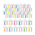 Wesnoy 48 Pcs Easter Gift Bag with Handle Bulk Non Woven Bunny Bags Reusable Easter Spring Bunny Tote Bag Rabbit Candy Basket Container for Gift Wrapping Egg Hunt Party Favor, 11.4 x 10.6 x 4.7 Inch