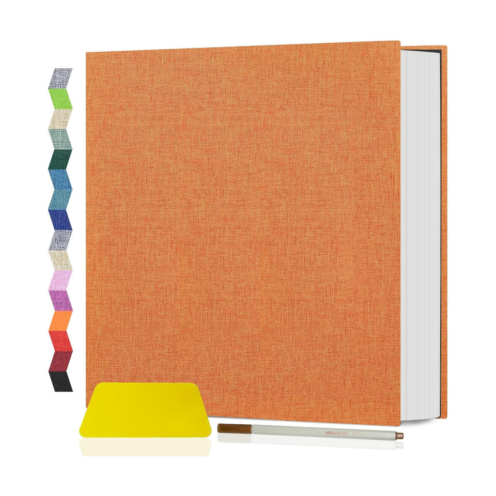 Popotop Photo Album Self Adhesive Scrapbook Album for 4x6 5x7 8x10 Pictures DIY Photo Book as Scrapbooking Supplies Kits, Birthday Gifts for Women Mom Wedding Baby Family Travel