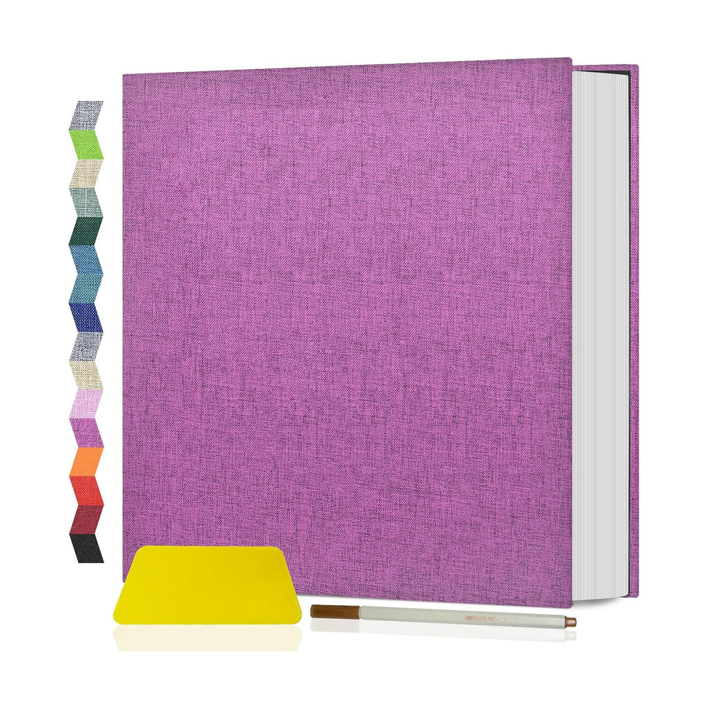 Popotop Photo Album Self Adhesive Scrapbook Album for 4x6 5x7 8x10 Pictures DIY Photo Book as Scrapbooking Supplies Kits, Birthday Gifts for Women Mom Wedding Baby Family Travel