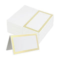 100-Pack Premium Place Cards for Table Setting with Double Gold Foil Border