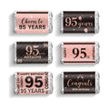 Tenare 90 Pcs 95th Birthday Candy Wrappers, Pink Stickers
