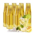 Glowserve 200 Pack 12 oz Gold Disposable Plastic Cups Cocktail Glasses