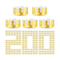 200pcs Gold Paper Crowns Bulk,Classic Style King Crown Princess Hats