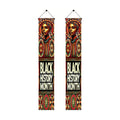 BlissYard Black History Month Banners Front Porch Elegant Portrait Door Banner African American Cultural Welcome Sign Black History Month Supplies Entryway Decor Display 12x71Inch