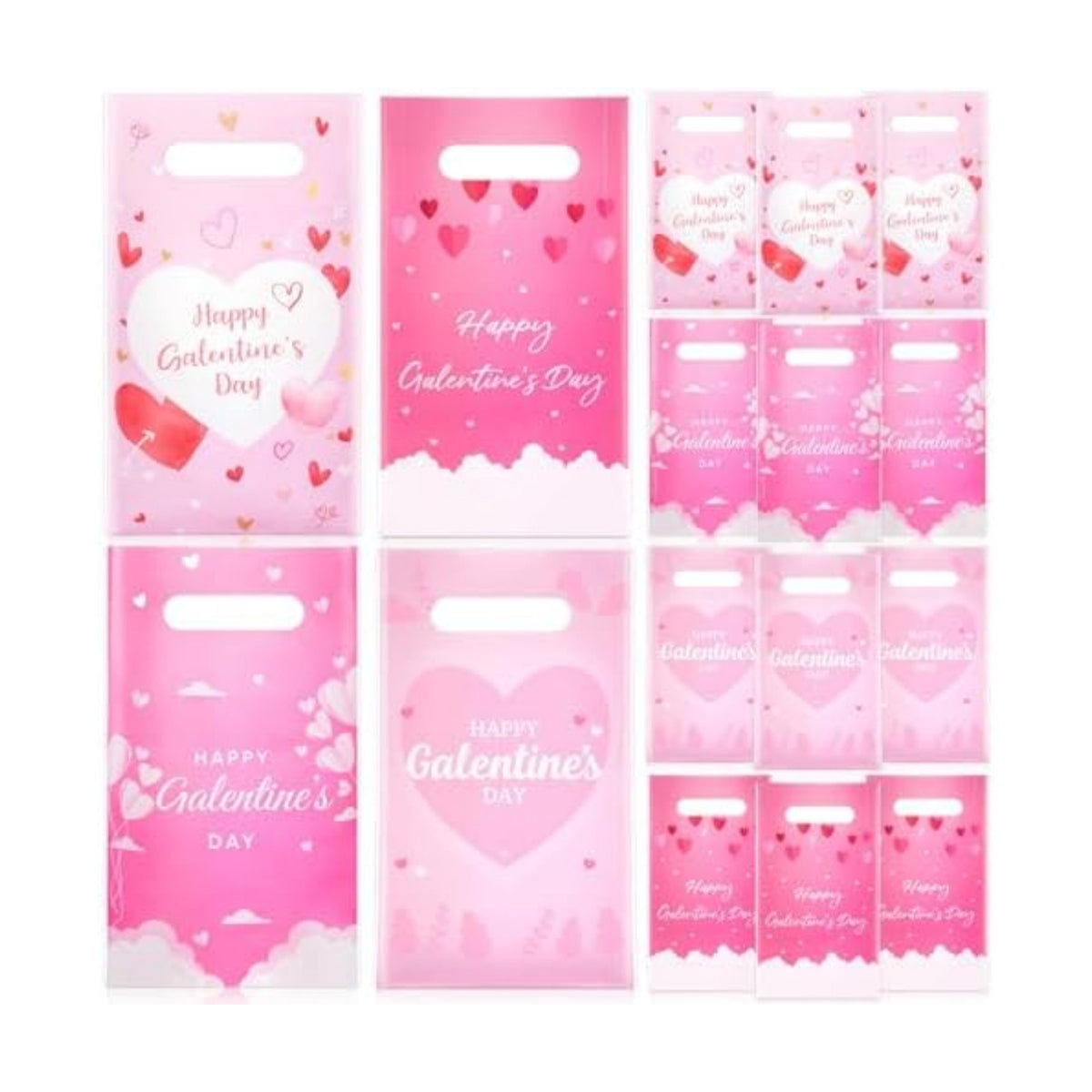 Gilprop 48 Pcs Galentines Day Gift Bags Bulk Plastic