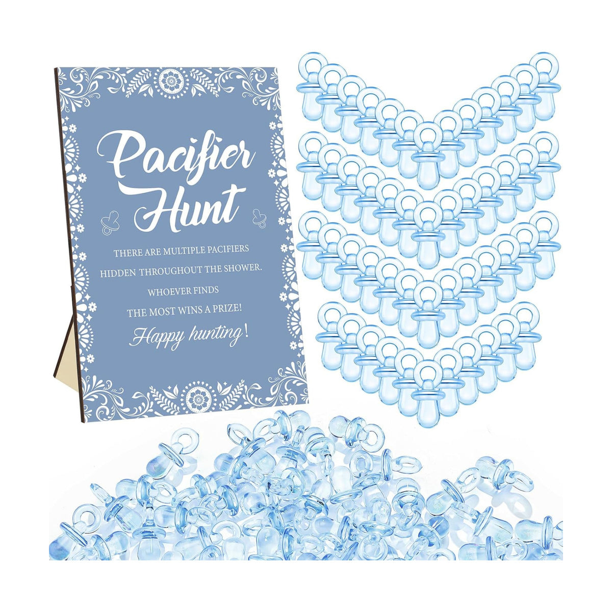 Thyle 51 Pcs Cielito Lindo Pacifier Hunt Baby Shower Game for Guest