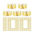 100 Pcs Gold Paper Crowns Party King Paper Crown Hat Bulk for Adults Birthday Party Celebration Favors Photo Props