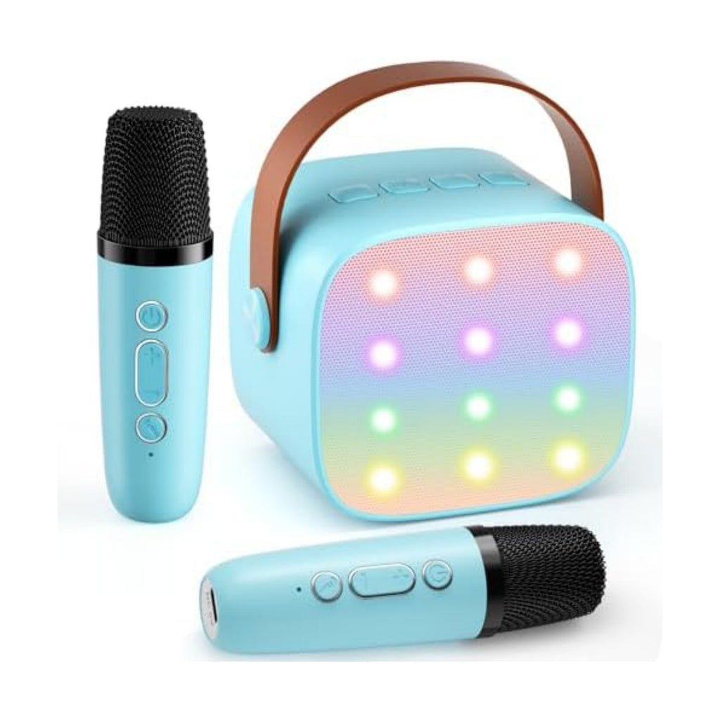 Mini Karaoke Machine with 2 Wireless Microphones, 2026 TOP Kids Portable Bluetooth Karaoke Machine for 3, 4, 5, 6, 7, 8, 9,10,11,12+Year Old, Christmas Birthday Gifts for Girls Boys Adults Home Party