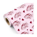 WRAPAHOLIC Gothic Valentines Day Wrapping Paper Roll - Mini Roll - 17 Inch x 16.5 Feet - Gothic Anantomy Heart Wrapping Paper for Valentine's Day, Anniversary, Birthday