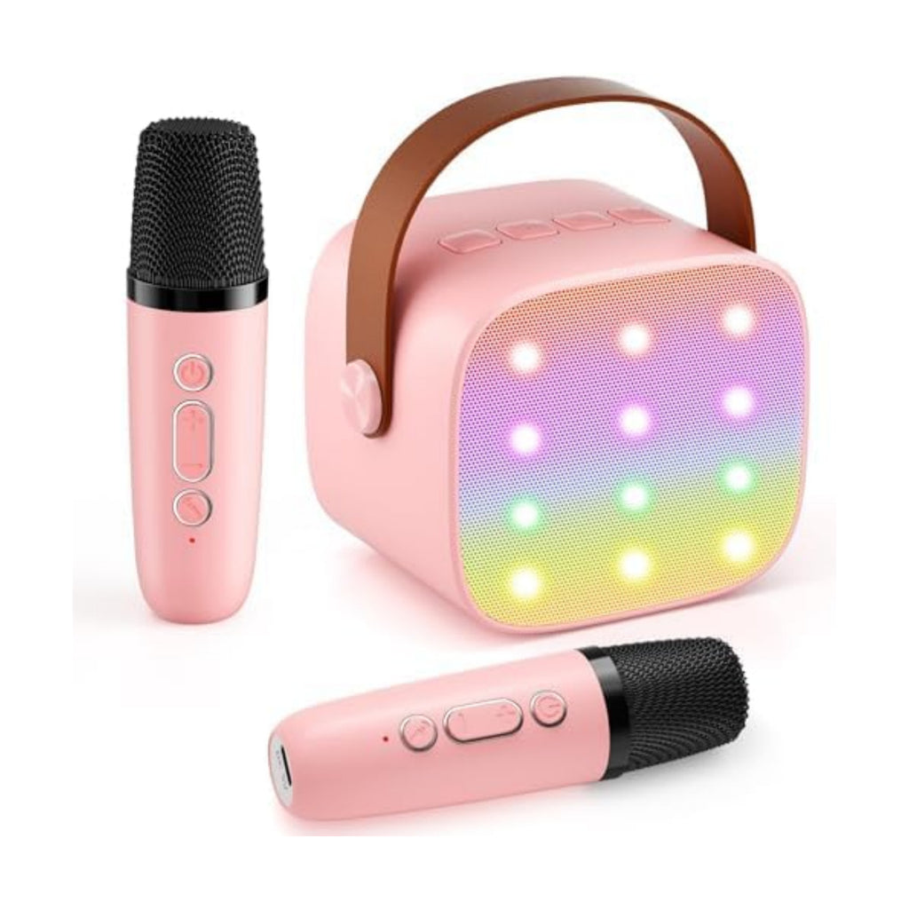 Mini Karaoke Machine with 2 Wireless Microphones, 2026 TOP Kids Portable Bluetooth Karaoke Machine for 3, 4, 5, 6, 7, 8, 9,10,11,12+Year Old, Christmas Birthday Gifts for Girls Boys Adults Home Party