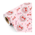 WRAPAHOLIC Valentines Day Wrapping Paper Roll - Mini Roll - 17 Inch x 16.5 Feet - Pearl Jewelry Box and Ribbon Bow Wrapping Paper for Valentine's Day, Wedding, Anniversary, Girl Women Birthday