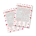 30 Players Valentine's Party Games for Adults Family Office Large Groups, Valentine Parties Word Search Game Card with Answer Key, Valentines Day Classroom Activities Party Favor (Valentines Search)