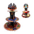 Race Car Theme Cupcake Stand - 3 Tier Cupcake Tower Decorations Dessert Holder for Table Display Truck Party Decor