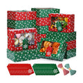Glenmal 24 Pcs Christmas Cookie Boxes & Window, Snowflakes Pattern 9x6x3 in