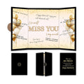 Black Gold Retirement Party Decoration - We Will Miss You Guest Book - Alternative Signature Book for Women Men - Golden Signing Card Board-Retirement Gifts For Farewell Party Supplies & Favors-A05