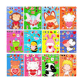 48 Sheets Valentine Stickers Crafts for Kids, Make a Face Sticker for Valentine's Day Activities Toddlers Kids Classroom Goodie Bag, DIY Valentine's Animal Stickers for Party Favors Decorations