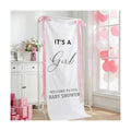 Oudain 60x24 Inch It's a Girl Banner Baby Shower Burlap Backdrop