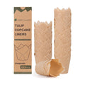 Caperci 225pcs Parchment Paper Tulip Cupcake Liners Muffin Cups for Baking