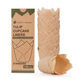 Caperci 150pcs Tulip Cupcake Liners Parchment Paper Muffin Cups for Baking