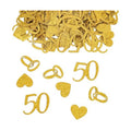 200pcs 50th Wedding Anniversary Confetti, Gold Glitter Paper