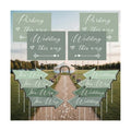 12 Pcs Sage Green Wedding This Way Signs Weeding Parking Signs