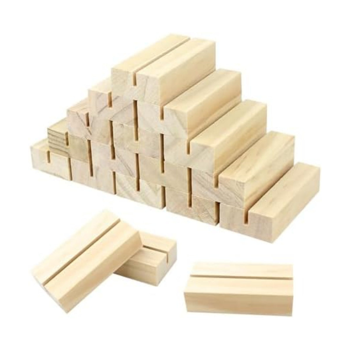 40 pcs Wood Table Number Holders,Wooden Place Card Holders
