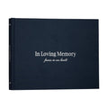 Kunitsa Co. Funeral Guest Book for Memorial Service – in Loving Memory (Navy Gray - Structured)