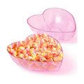 Wiwiqing 2 Pcs Heart Shape Dish 9.65 Inch Valentine Candy Bowl Dishes Plastic Love Fruit Plate Dessert Snack Salad Bowl for Home Valentine Anniversary Wedding(Pink,Heart)