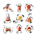 9 Firefighter Cookie Cutters Stainless Steel Fire Truck Fireman Party Molds