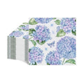 Natnarr 100 Pcs Hydrangea Napkins, 5" Blue Hydrangea Flower Cocktail Napkin