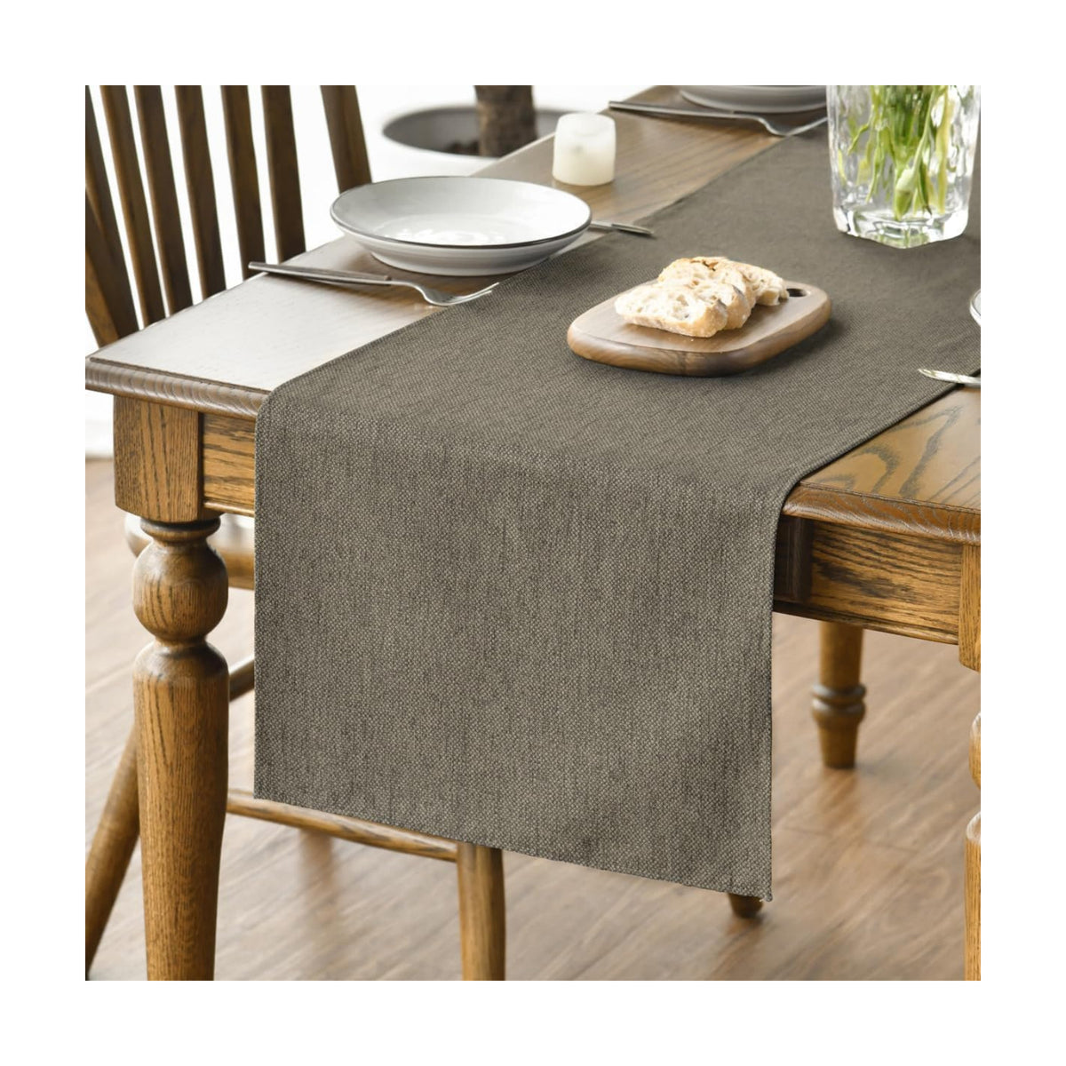 Artoid Mode Coffee Brown Table Runner, Seasonal Fall Washable Kitchen Dining Table Decoration for Home Party Decor 13x48Inch