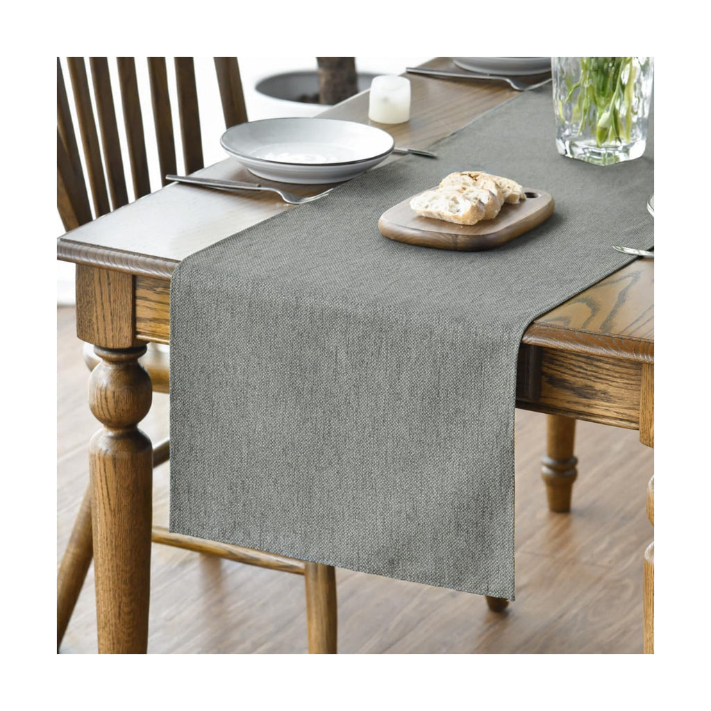 Artoid Mode Light Grey Table Runner, Seasonal Washable Kitchen Dining Table Decoration for Home Party Decor 13x120 Inch