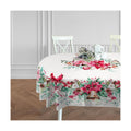 Christmas Tablecloth Pink Xmas Decorations Waterproof Tablecloths Table Covers for Dinner Kitchen Dining Table Party Holiday Decor 54"x 72" Oval