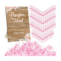 Thyle 51 Pcs Rustic Girl Baby Shower Game Floral Pacifier Hunt Sign and 50 Acrylic Pacifiers for a Sweet Little Girl Is on Her Way Baby Shower Decorations Floral Gender Reveal Pregnancy Party Supplies